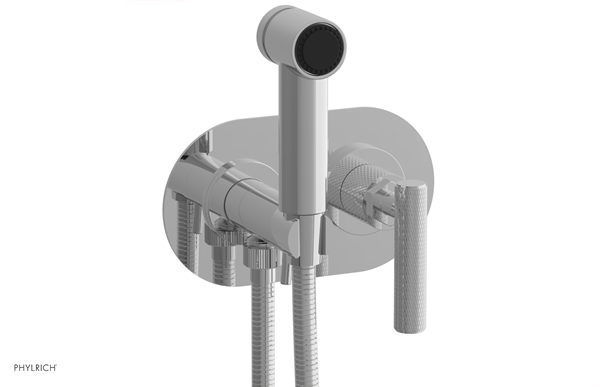 Phylrich - Dustrie Wall Mounted Bidet Set - Knurled Lever Handles