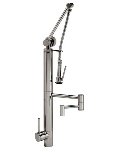 Waterstone - Contemporary Gantry Pulldown Faucet - 12 Inch Articulated Spout