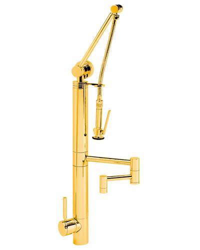 Waterstone - Contemporary Gantry Pulldown Faucet - 12 Inch Articulated Spout