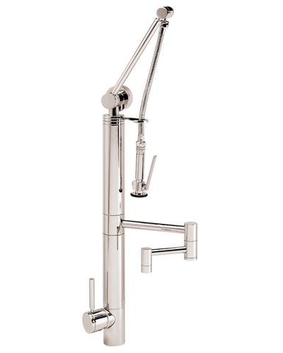 Waterstone - Contemporary Gantry Pulldown Faucet - 12 Inch Articulated Spout