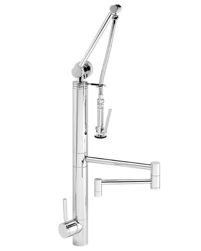 Waterstone - Contemporary Gantry Pulldown Faucet - 18 Inch Articulated Spout