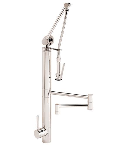 Waterstone - Contemporary Gantry Pulldown Faucet - 18 Inch Articulated Spout