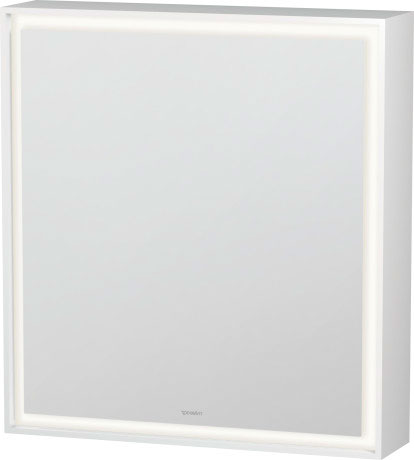 Duravit - L-Cube 25 5/8" x27 1/2" Right Hinge 1 Door LED Rectangular Medicine Cabinet in Aluminum