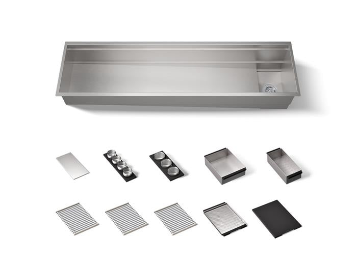 Kohler - Synthos 72 Sink With Matte Black Accessory Bundle