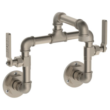 Watermark - Elan Vital Wall Mounted Bridge Lavatory set with 5.5 Inch spout