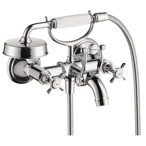Hansgrohe - Axor Montreux 2-Handle Wall-Mounted Tub Filler with Cross Handles and 1.8 GPM Handshower