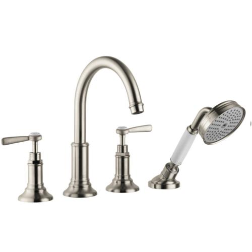 Hansgrohe - Axor Montreux 4-Hole Roman Tub Set Trim with Lever Handles and 1.8 GPM Handshower