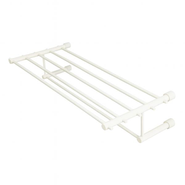 Lacava - Minimal Wall-Mount Towel Shelf With A Towel Bar Made Of Stainless Steel.W: 19 5/8” D: 8 7/8”H: 4 3/8”