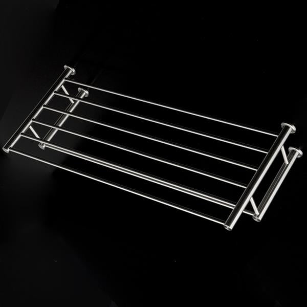 Lacava - Minimal Wall-Mount Towel Shelf With A Towel Bar Made Of Stainless Steel.W: 19 5/8” D: 8 7/8”H: 4 3/8”