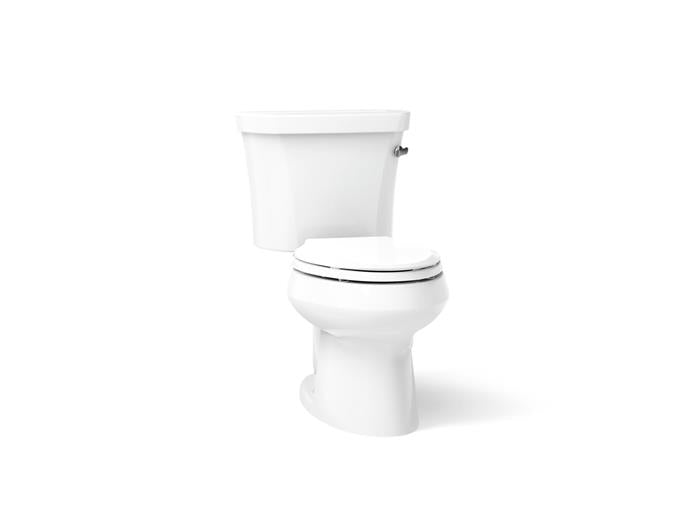 Kohler - Wellworth Two-Piece Elongated Toilet, 1.28 Gpf With Ins+Lck