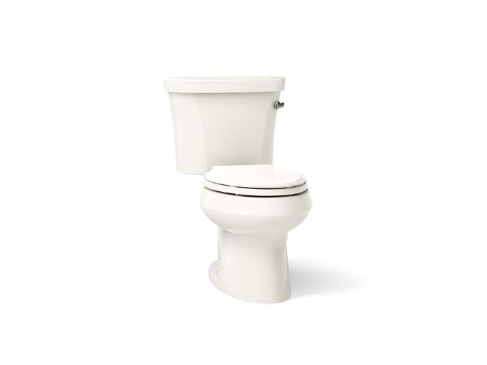 Kohler - Wellworth Two-Piece Elongated Toilet, 1.28 Gpf With Ins+Lck