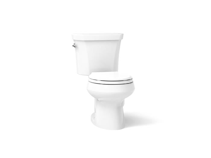 Kohler - Wellworth Two-Piece Round-Front Toilet, Dual-Flush
