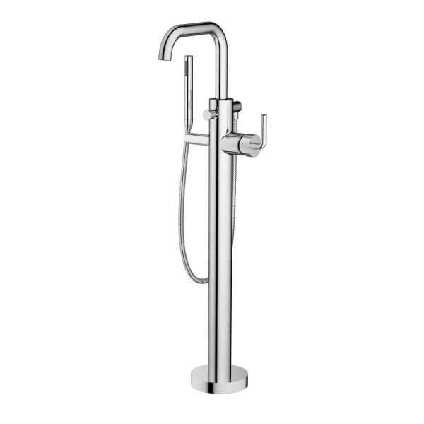 Santec - Circ Trim - Floor Mount Tub Filler With Hand Shower