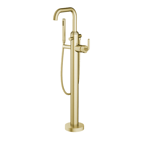 Santec - Circ Trim - Floor Mount Tub Filler With Hand Shower