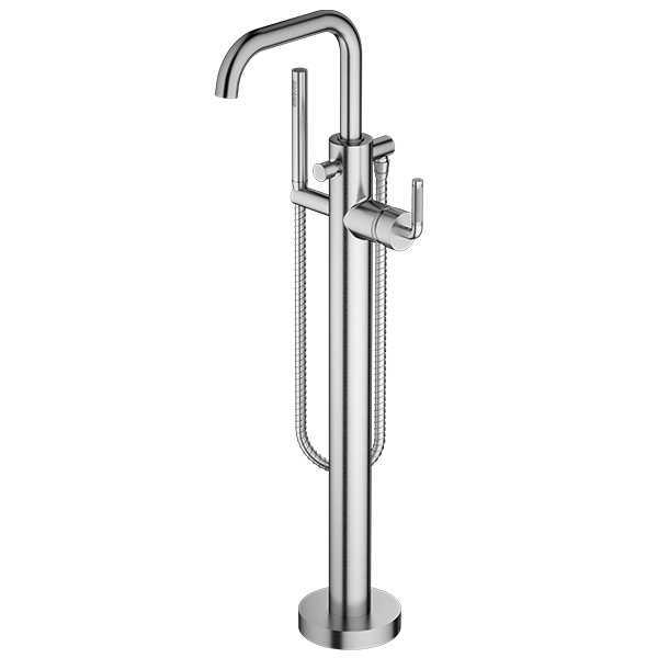 Santec - Circ Trim - Floor Mount Tub Filler With Hand Shower