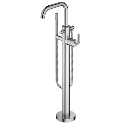 Santec - Circ Trim - Floor Mount Tub Filler With Hand Shower
