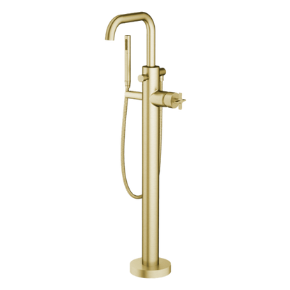 Santec - Circ Trim - Floor Mount Tub Filler With Hand Shower