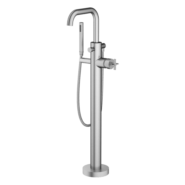 Santec - Circ Trim - Floor Mount Tub Filler With Hand Shower