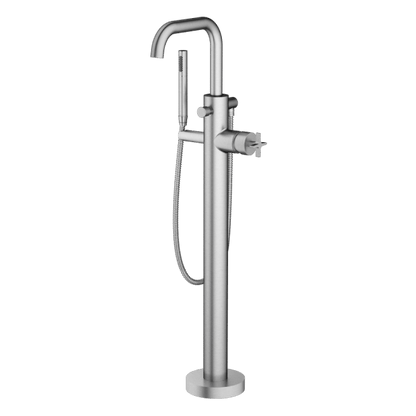 Santec - Circ Trim - Floor Mount Tub Filler With Hand Shower