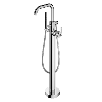 Santec - Circ Trim - Floor Mount Tub Filler With Hand Shower