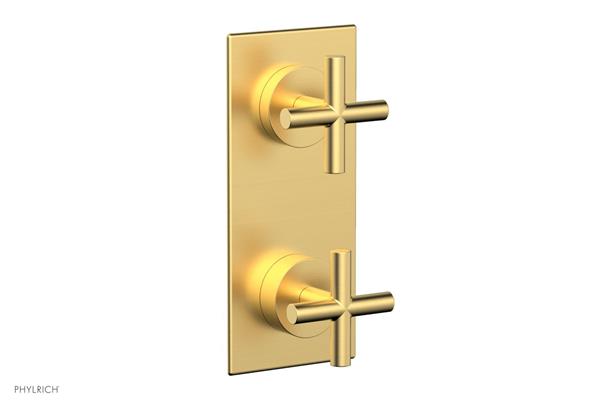 Phylrich - Transition Thermostatic Valve with Volume Control or Diverter - Cross Handles