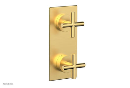 Phylrich - Transition Thermostatic Valve with Volume Control or Diverter - Cross Handles
