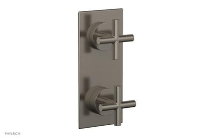 Phylrich - Transition Thermostatic Valve with Volume Control or Diverter - Cross Handles