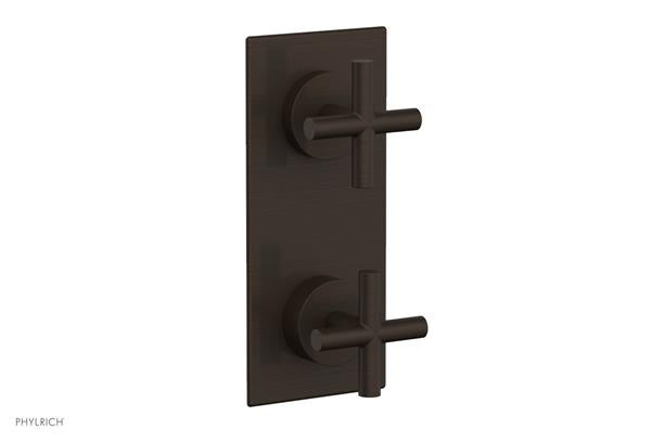 Phylrich - Transition Thermostatic Valve with Volume Control or Diverter - Cross Handles