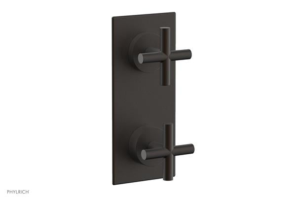 Phylrich - Transition Thermostatic Valve with Volume Control or Diverter - Cross Handles