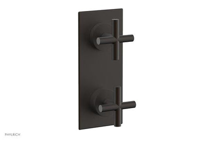 Phylrich - Transition Thermostatic Valve with Volume Control or Diverter - Cross Handles