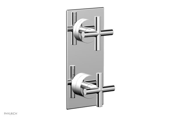 Phylrich - Transition Thermostatic Valve with Volume Control or Diverter - Cross Handles