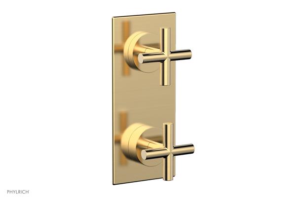 Phylrich - Transition Thermostatic Valve with Volume Control or Diverter - Cross Handles