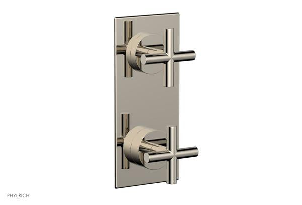 Phylrich - Transition Thermostatic Valve with Volume Control or Diverter - Cross Handles