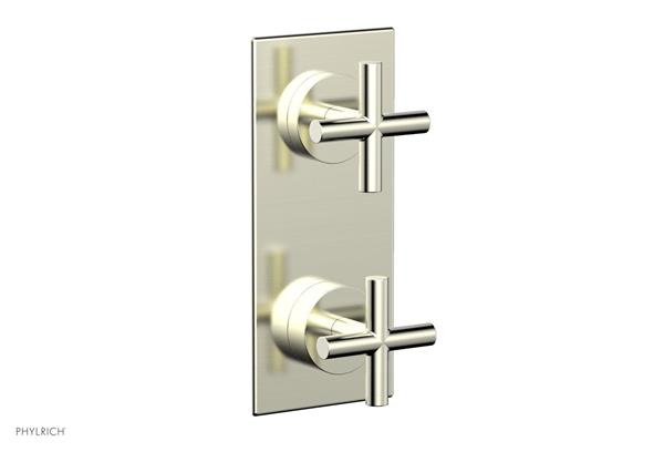 Phylrich - Transition Thermostatic Valve with Volume Control or Diverter - Cross Handles
