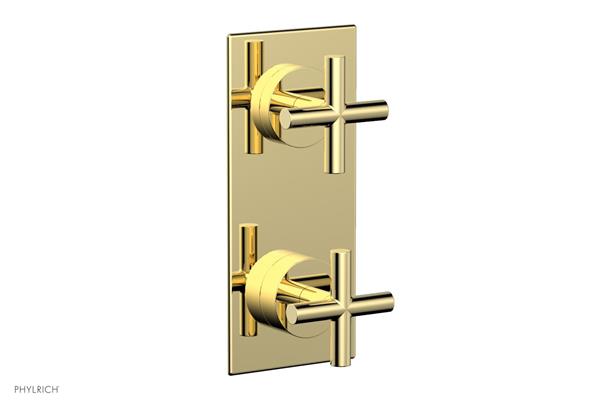 Phylrich - Transition Thermostatic Valve with Volume Control or Diverter - Cross Handles