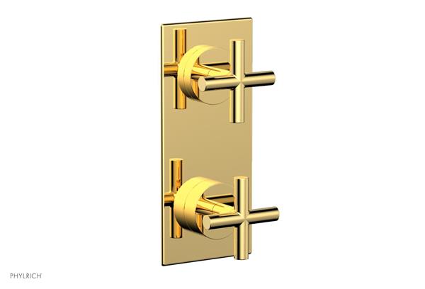 Phylrich - Transition Thermostatic Valve with Volume Control or Diverter - Cross Handles