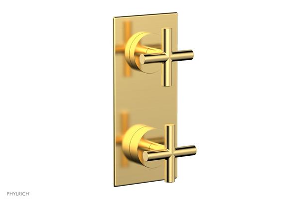 Phylrich - Transition Thermostatic Valve with Volume Control or Diverter - Cross Handles