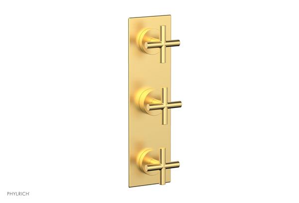 Phylrich - Transition Thermostatic Valve with Two Volume Control - Cross Handles