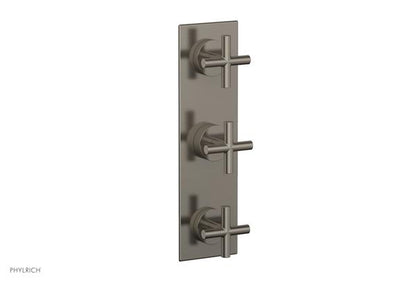 Phylrich - Transition Thermostatic Valve with Two Volume Control - Cross Handles