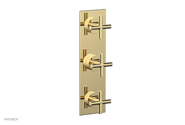 Phylrich - Transition Thermostatic Valve with Two Volume Control - Cross Handles