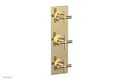 Phylrich - Transition Thermostatic Valve with Two Volume Control - Cross Handles