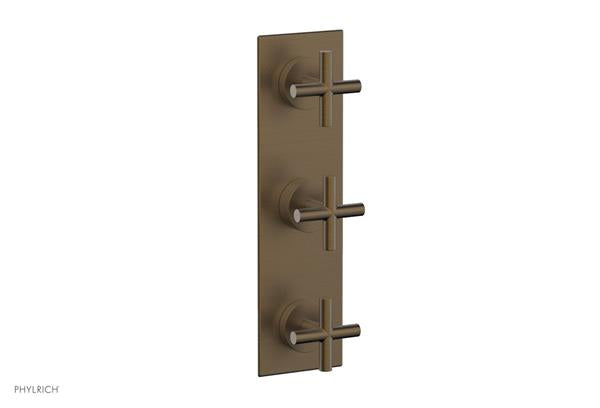 Phylrich - Transition Thermostatic Valve with Two Volume Control - Cross Handles