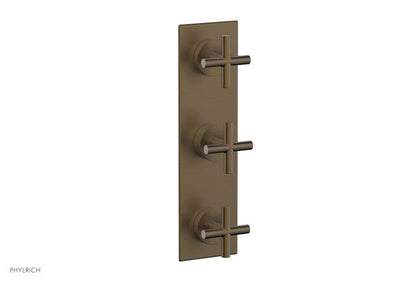 Phylrich - Transition Thermostatic Valve with Two Volume Control - Cross Handles