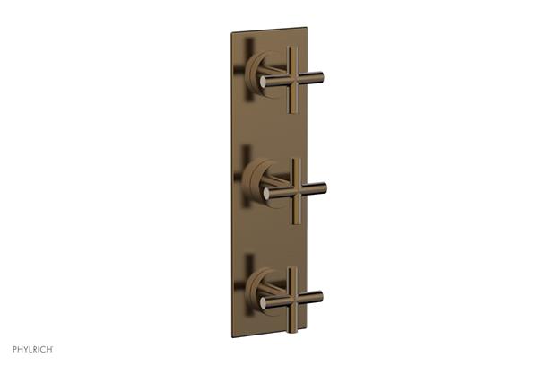 Phylrich - Transition Thermostatic Valve with Two Volume Control - Cross Handles