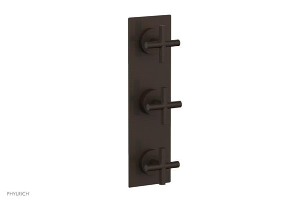 Phylrich - Transition Thermostatic Valve with Two Volume Control - Cross Handles