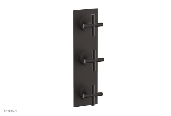 Phylrich - Transition Thermostatic Valve with Two Volume Control - Cross Handles