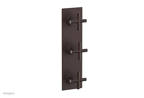 Phylrich - Transition Thermostatic Valve with Two Volume Control - Cross Handles