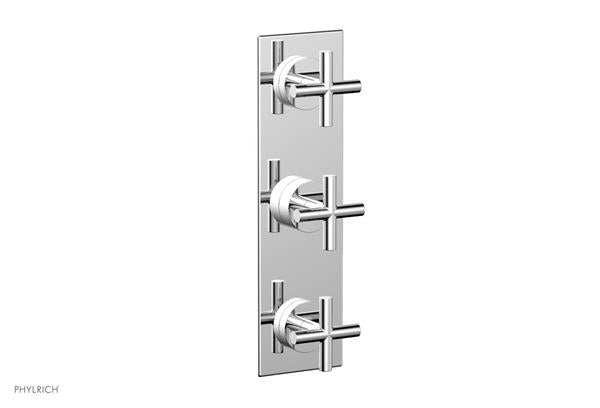Phylrich - Transition Thermostatic Valve with Two Volume Control - Cross Handles