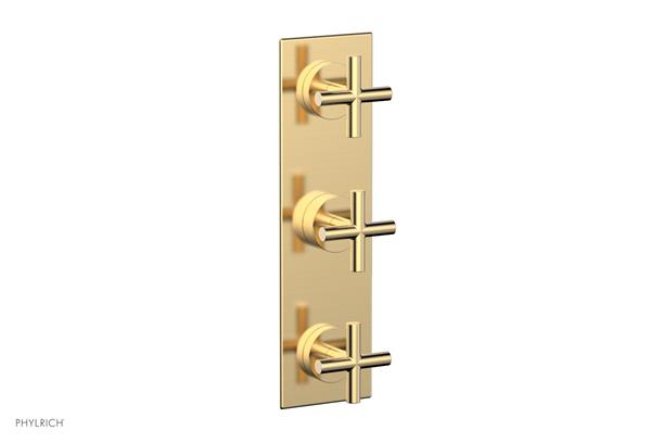 Phylrich - Transition Thermostatic Valve with Two Volume Control - Cross Handles