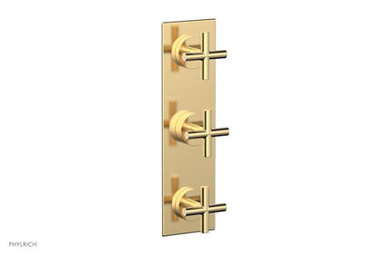 Phylrich - Transition Thermostatic Valve with Two Volume Control - Cross Handles